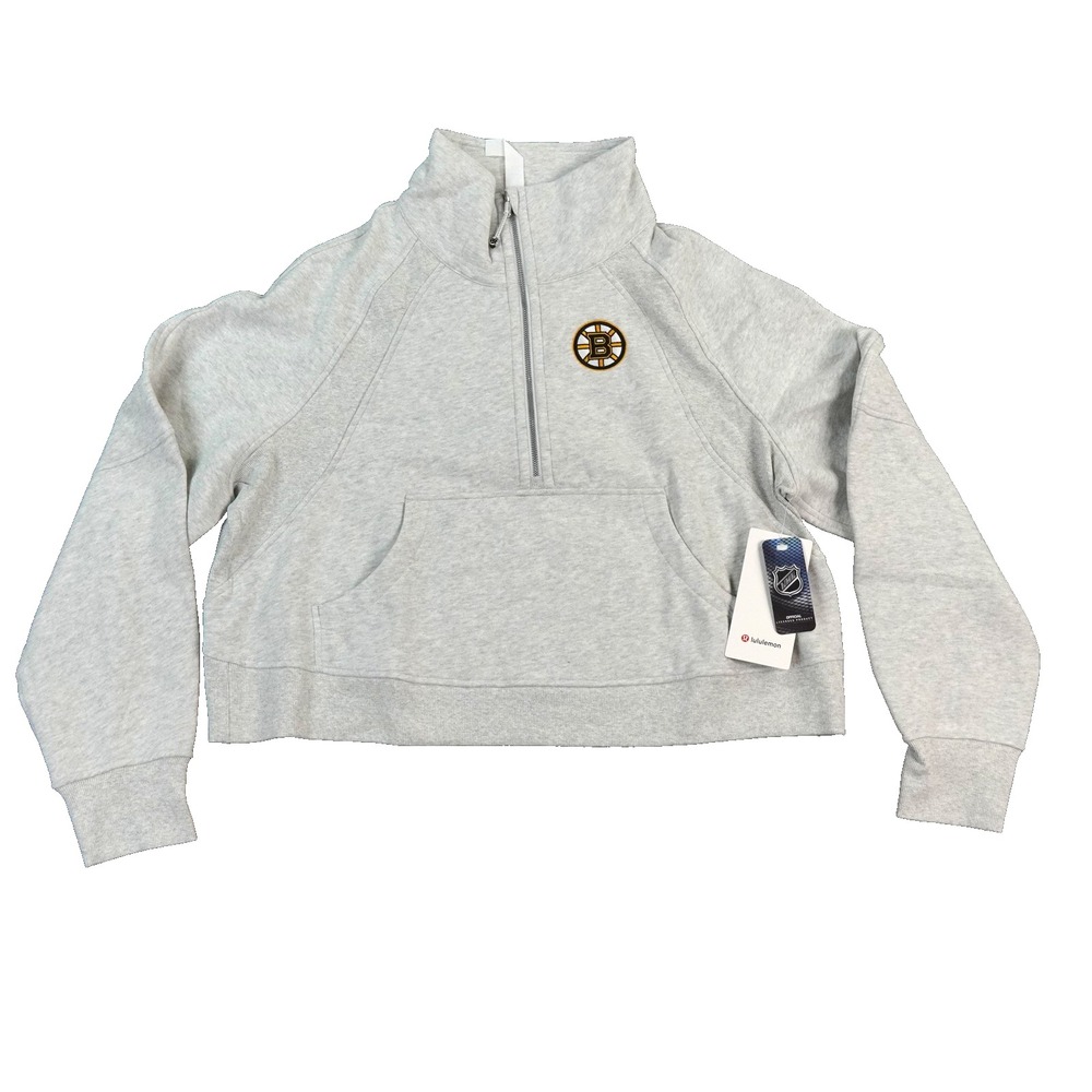 Boston Bruins Lululemon Sweater Women XL/2XL Gray NHL Oversize Scuba Funnel Neck